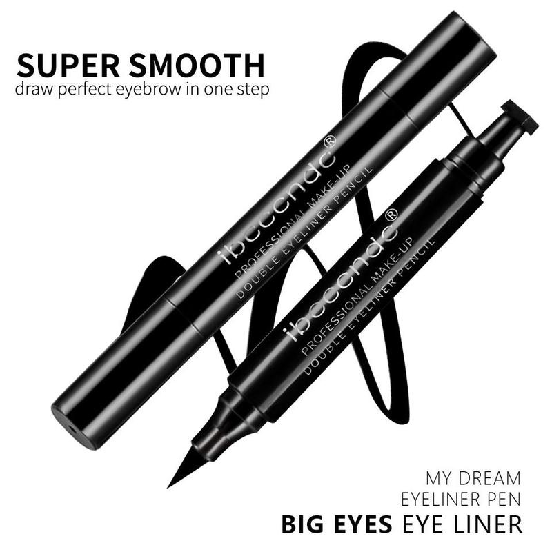 Double-ended Eyeliner Pen, 1 Count Waterproof Long Lasting Eyeliner Pencil, Professional Daily Makeup Supplies