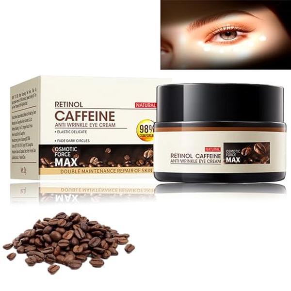 New Retinol Caffeine Stay-Up Late Eye Cream,Overnight Eye Cream,Puffy Eyes,Dark Circles,Remove Eye Bags Restore Eye Vitality,Firming,with Coffee Extract Fast Absorbing & Non Greasy