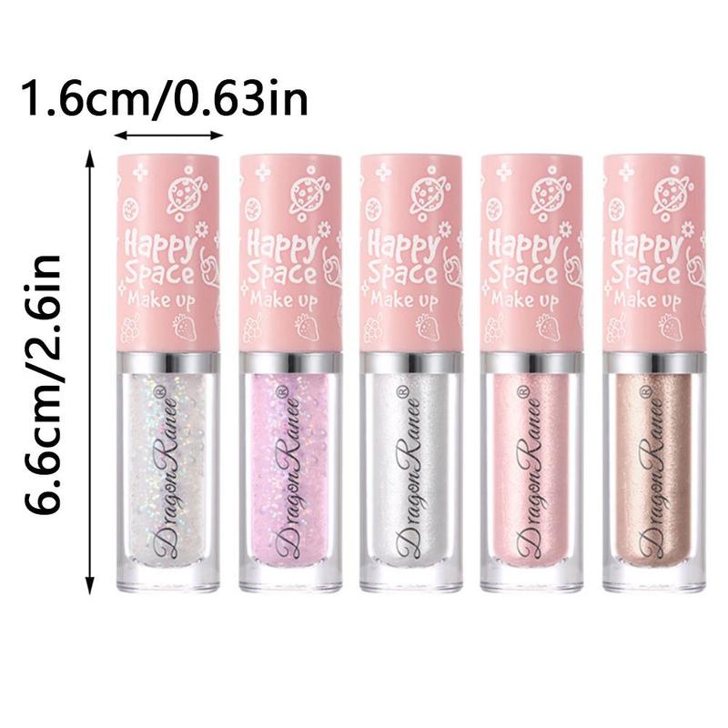 Multifunctional Glitter Eyeshadow, Pearlescent High Pigmented Eye Shadow, Highlighter Makeup, Long-lasting Easy-coloring Eye Makeup Products for Women, Summer Cosmetic Gifts for Her