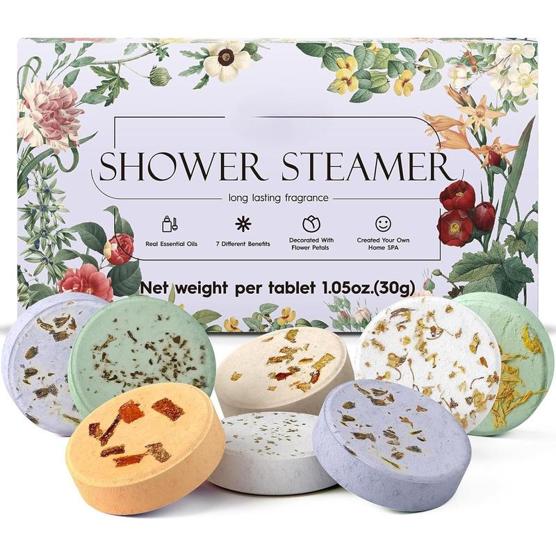 Shower Steamers Aromatherapy 8 Pack Gifts for Women, Men, Mom, Teen Lavender Natural Essential Oil Home Spa Self Care Relaxation Stress Relief Shower Bombs Birthday Gifts Stocking Stuffers