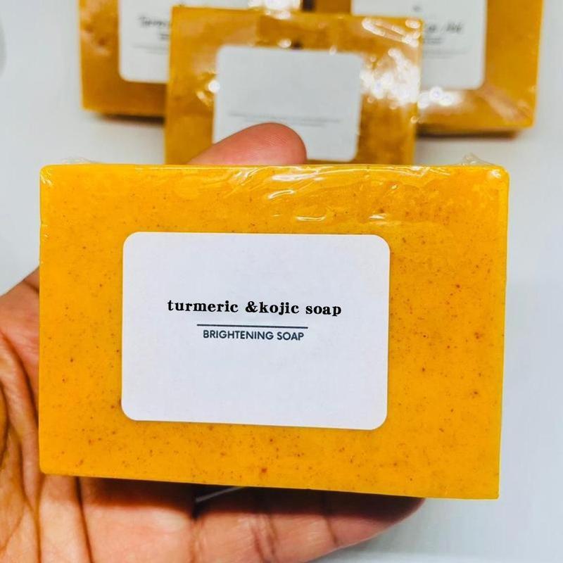 Turmeric & Kojic Acid Cleansing Soaps, Natural Extracts Soaps, Turmeric Soaps, Moisturizing Skincare Soaps for Women, Body Care Body Wash Soap Bars for Daily Summer Gift, Halloween Gift, Fall Essentials