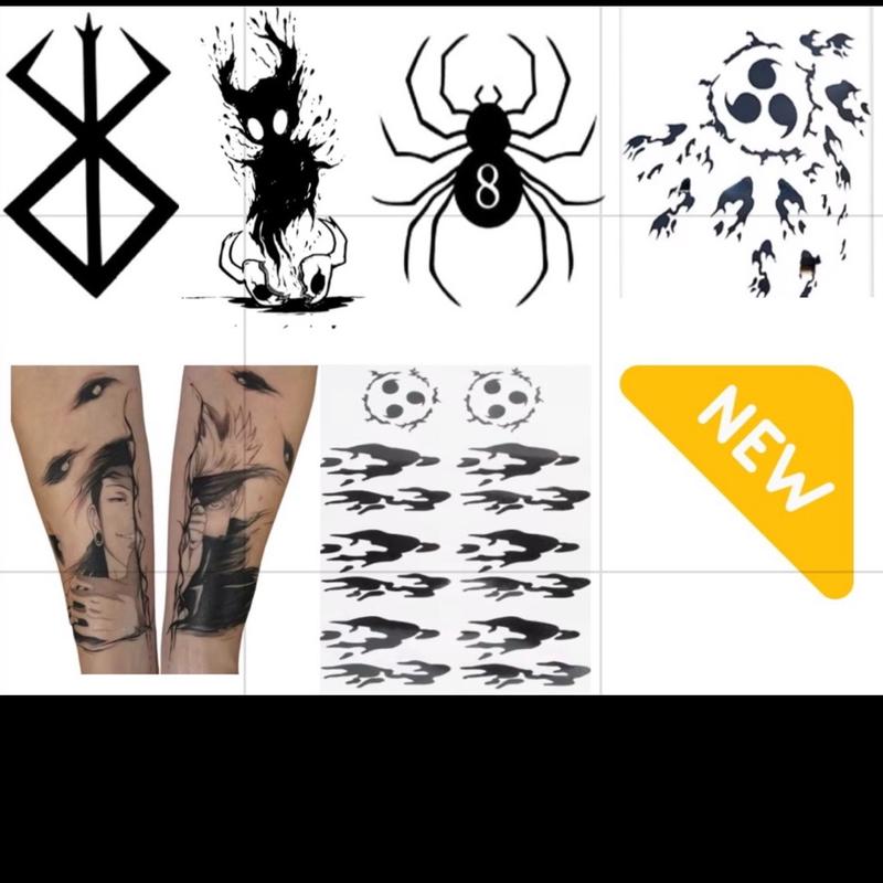 Anime Temporary Tattoos (Up to 1 week or more)