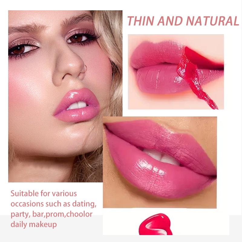 Tear lipstick, Korean lip gloss, natural moisturizing, not easy to fall out, multi-purpose lip and cheek tones, non-stick cup, lightweight, Valentine's Day color bright moisturizing makeup matte lip glaze moisturizing moisturizing Lip Care