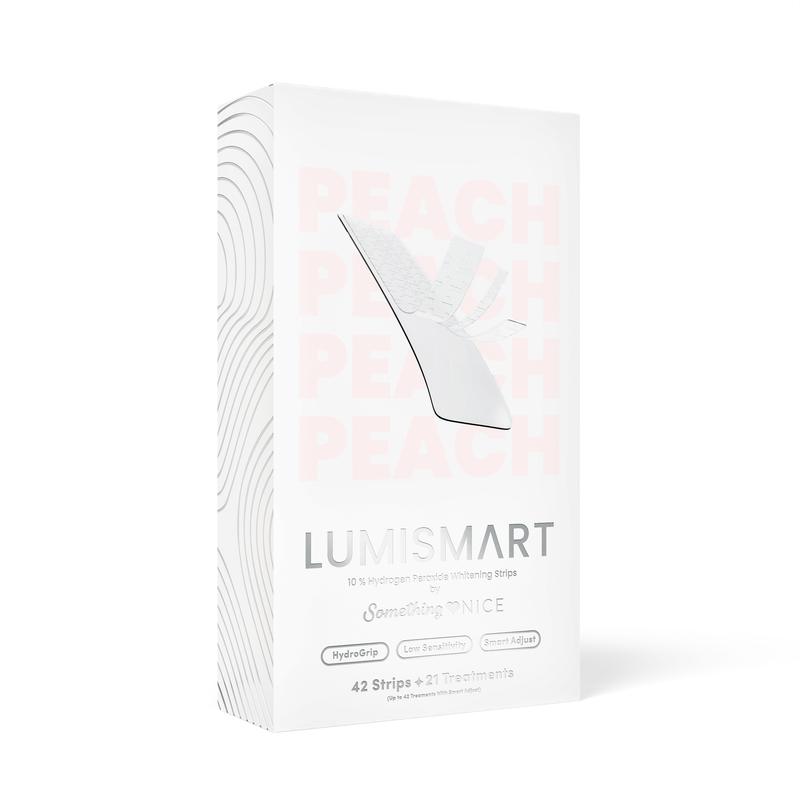 Lumismart Whitening Strips by Something Nice with 10% Hydrogen Peroxide, Smart Adjust, and Hydrogrip Technology