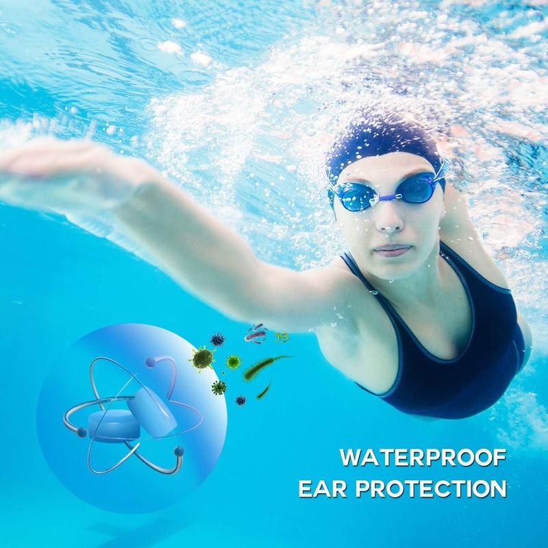 Ear Plugs for Sleeping -  Reusable Moldable  Earplugs Noise Cancelling Reduction for Concerts, Swimming, , , Airplane, Musicians, , 12 Pack Deep Blue