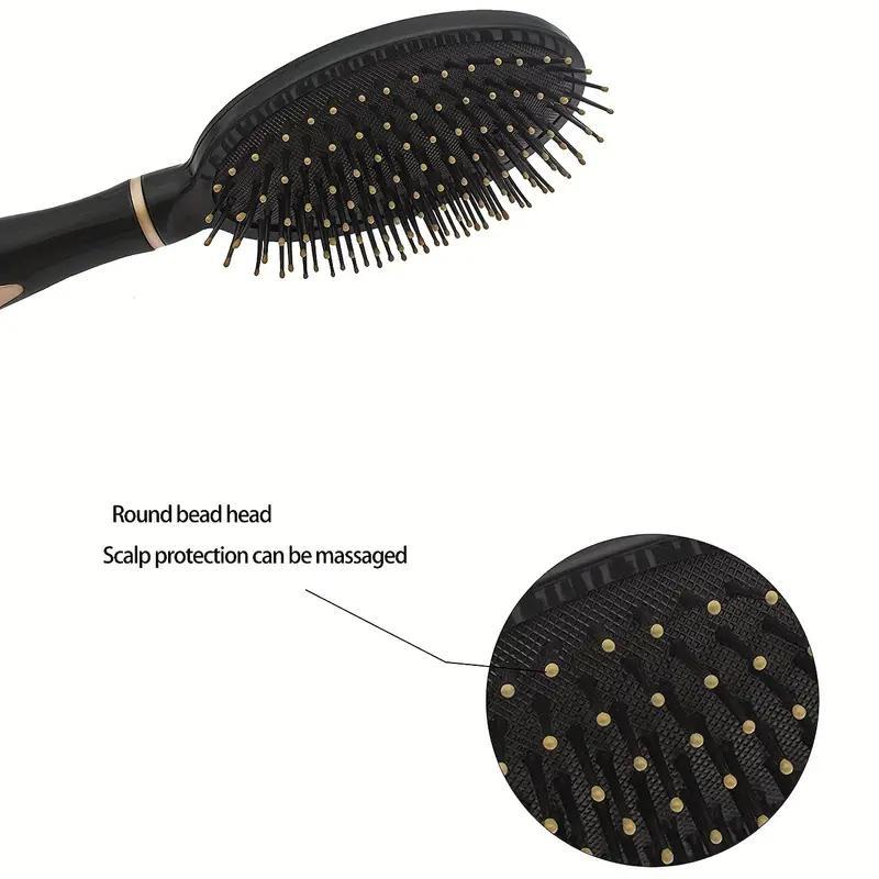 Heatless Hair Brush (3pcs), Scalp Massage Comb, Wet & Dry Hair Detailing & Styling Tool for Men & Women