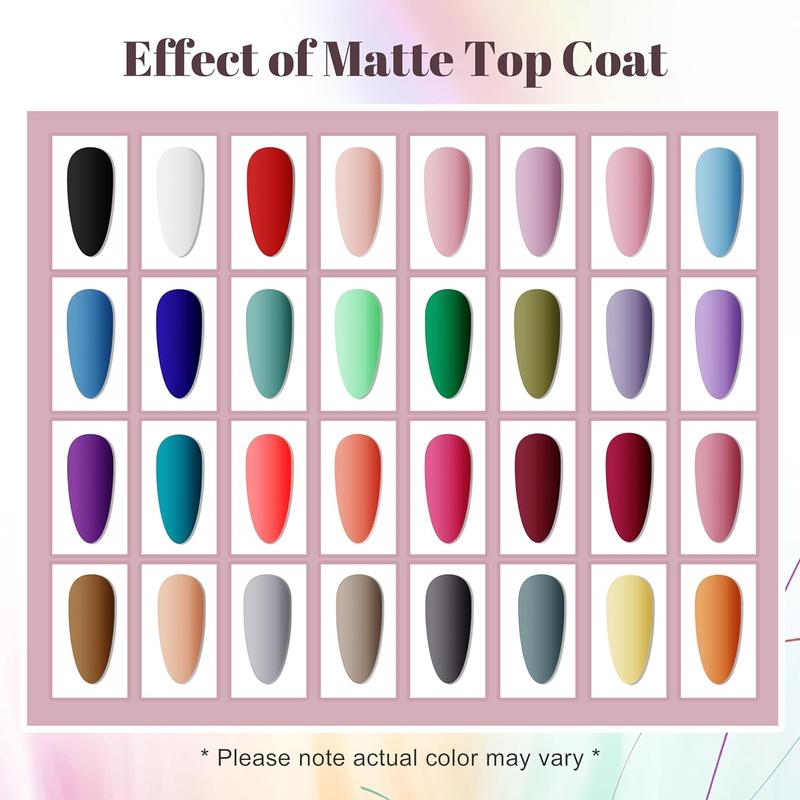 JODSONE 35 PCS Gel Nail Polish Set with 32 Colors Gel polish Kit Base Coat No Wipe Matte Glossy Top Coat Nail Polish Set Green Blue Red Pink Collection Gifts for Women Mother's day gifts