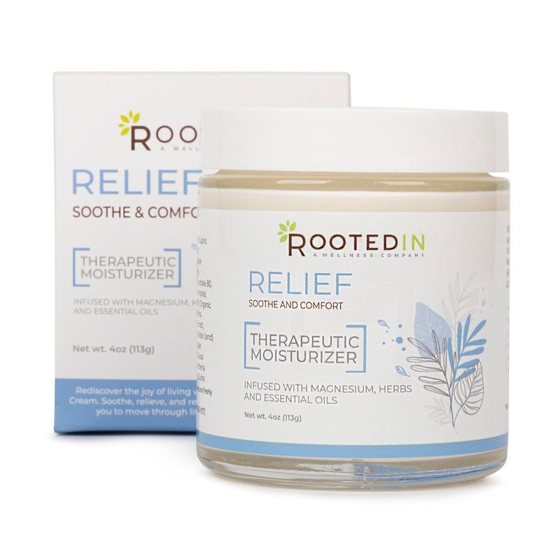 Rooted In Magnesium | Relief Cream for Soreness, Aches & Discomfort | High Magnesium Chloride | Arnica & White Willow Bark | Natural Remedy | Organic Hydrating Comfort Lotions Soothing Relaxing Magnesium Body Care Muscle Recovery Moisturizer Moisturize