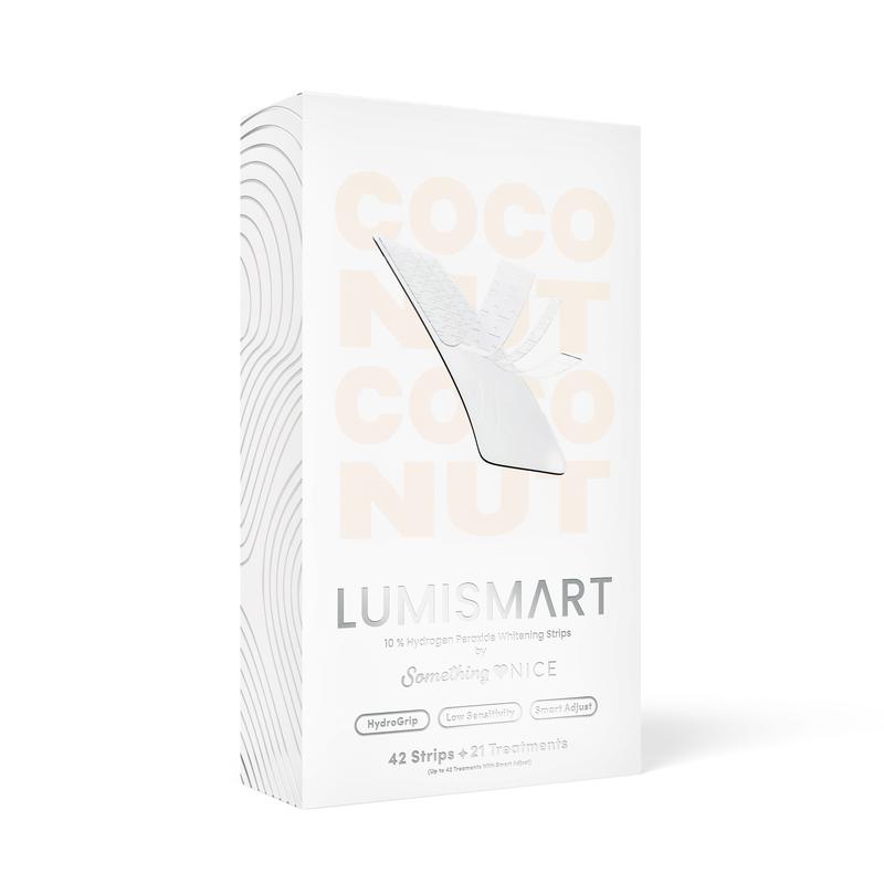 Lumismart Whitening Strips by Something Nice with 10% Hydrogen Peroxide, Smart Adjust, and Hydrogrip Technology