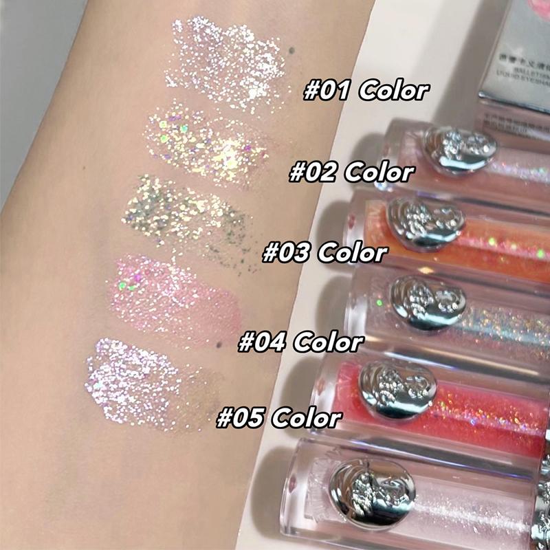 Glitter Liquid Eyeshadow, 2 Counts set Long Lasting Shimmering Eye Shadow Stick, Sparkling Colorful Eye Makeup Products for All Styles and Occasions