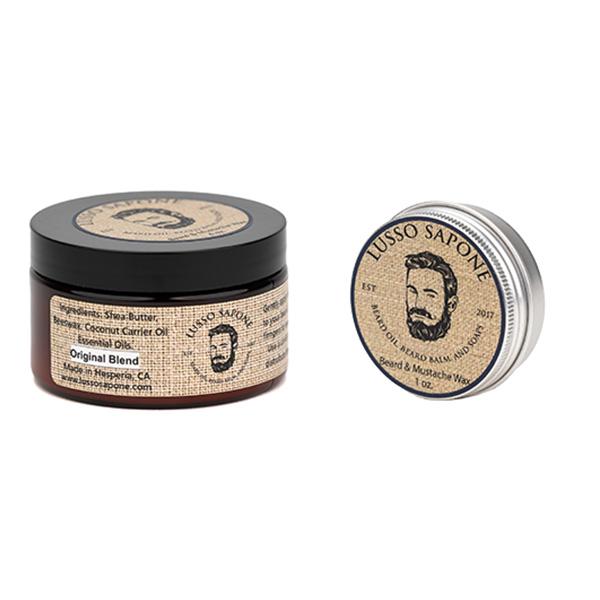 Beard and Mustache Wax by Lusso Sapone with scent and size options