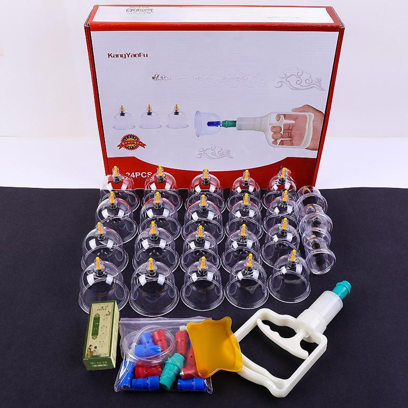 Cupping Set, 24pcs set Professional Cupping Kit for Massage, Portable Upgrade Cupping with Case, Pump Suction Cups, Manual Massage Tool Set