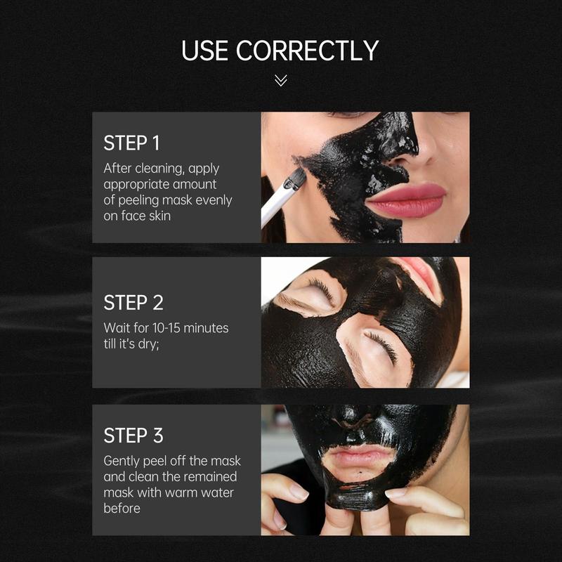 Bamboo Charcoal Peel Off Mask, Nose Pore Cleansing Mask, Deep Cleansing Facial Care Mask for Men & Women Daily Use, Personal Skin Care Products, Christmas Gift