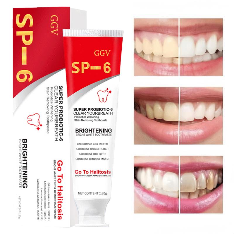 3PCS SP-6 Toothpaste, Probiotic Whitening Toothpaste,Oral Health Management,Helps Remove Surface Stains, Whitens Teeth,Strengthens Tooth, Fresh Breath,Affordable Family Pack