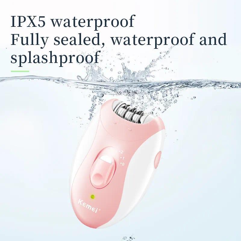 KM-189B Portable Electric Epilator USB Rechargeable Razor Hair Remover Lady Razor for Legs and Bikini