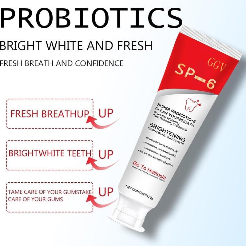 3PCS SP-6 Toothpaste, Probiotic Whitening Toothpaste,Oral Health Management,Helps Remove Surface Stains, Whitens Teeth,Strengthens Tooth, Fresh Breath,Affordable Family Pack