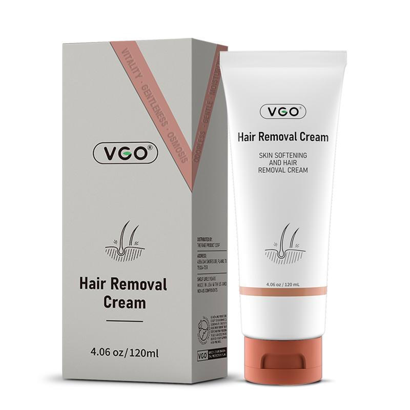 VGO Hair Removal Lotion Cream, 120ml   4.0oz Body Care Unisex-A2 Wax Gentle Jojoba Moisturizer Wipe Comfort Cosmetic