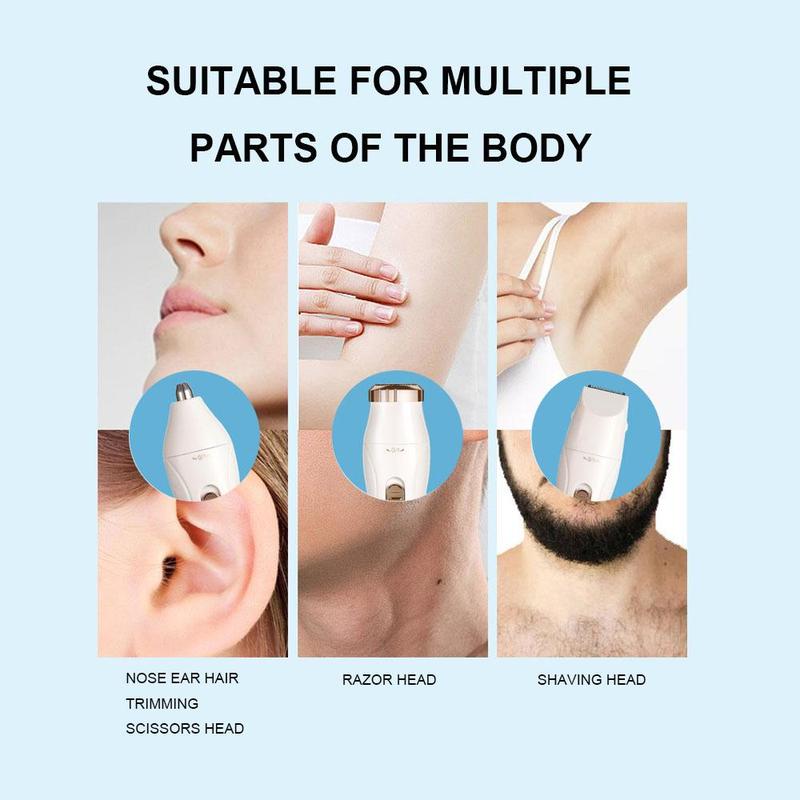 3 in 1 Electric Hair Removal Kit, 1 Box USB Rechargeable Facial, Nose & Full Body Trimmer for Women, Perfect Gift for Her