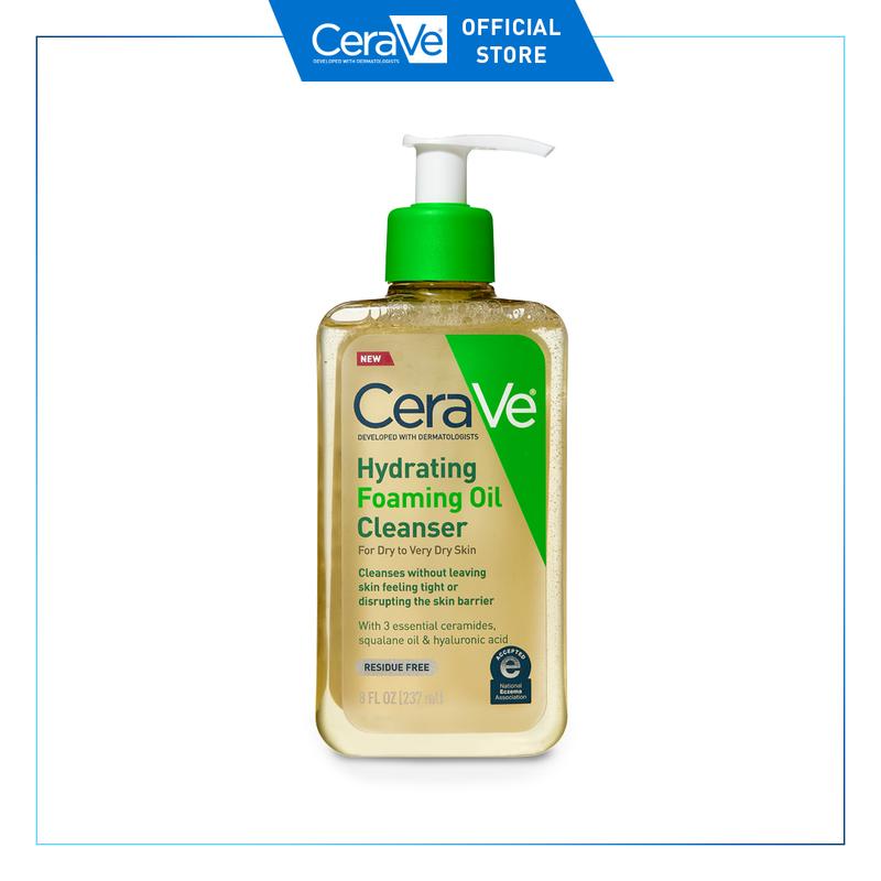 CeraVe Hydrating Foaming Oil Cleanser | Dry to Very Dry Skin