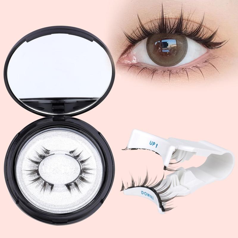 Magnetic Eyelashes Manga Natural Lashes Magnetic No Glue Needed Anime Eyelashes Strip Wispy False Eyelashes Magnetic Eye Lashes with Applicator Durable 1 Pair