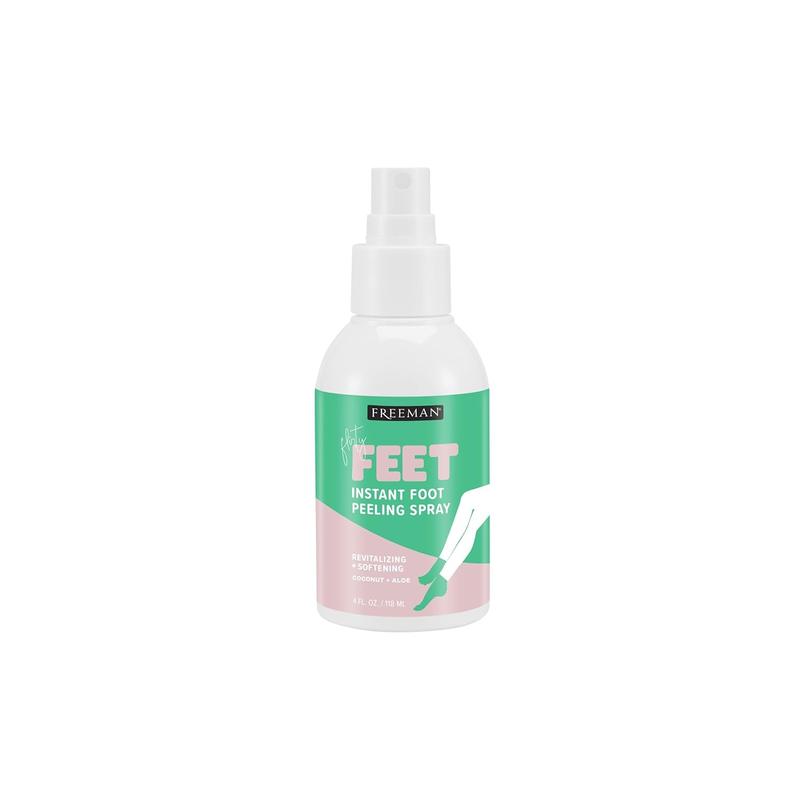 Freeman Flirty Feet Instant Foot Peeling Spray, Exfoliating Foot Mask For Summer, Moisturizing & Smooth Dry, Cracked Heels, Remove Dead Skin Quickly, Cruelty-Free & Vegan, 4 fl.oz.  118 ml Bottle