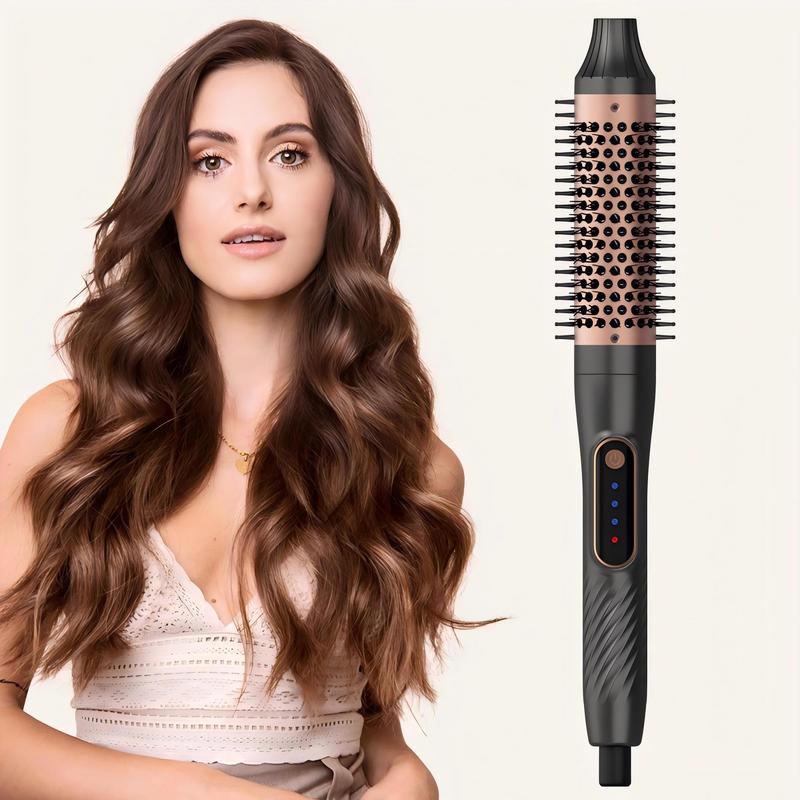 Electric Heating Curling Comb, Anti-scald Round Hair Styling & Volumizing Brush, Ceramic Heated Hair Curling Brush, Curling and Straightening Dual Purpose Comb