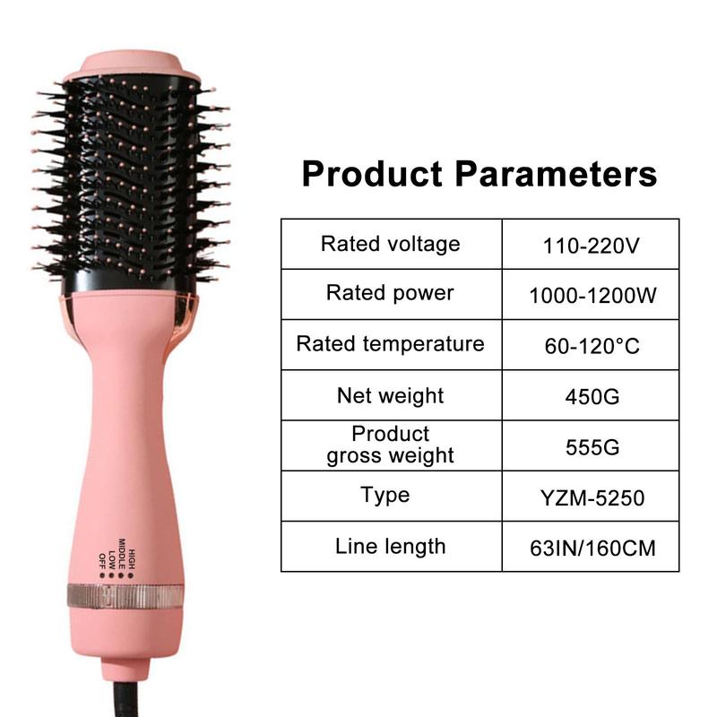 Multifunctional Hair Straightener, Portable Hair Straightening Comb, Hair Styling Tool for Home & Travel, Blowout Dryer Brush, Christmas Gifts