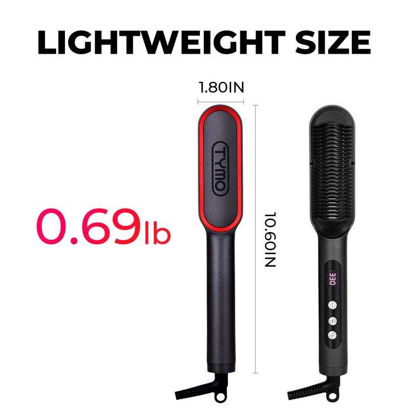 TYMO RING PLUS-Hair Straightener Comb with Brush and Comfort Features hair straightening  Negative Ionic hairwaver Salon comfortable handle muk  straightener