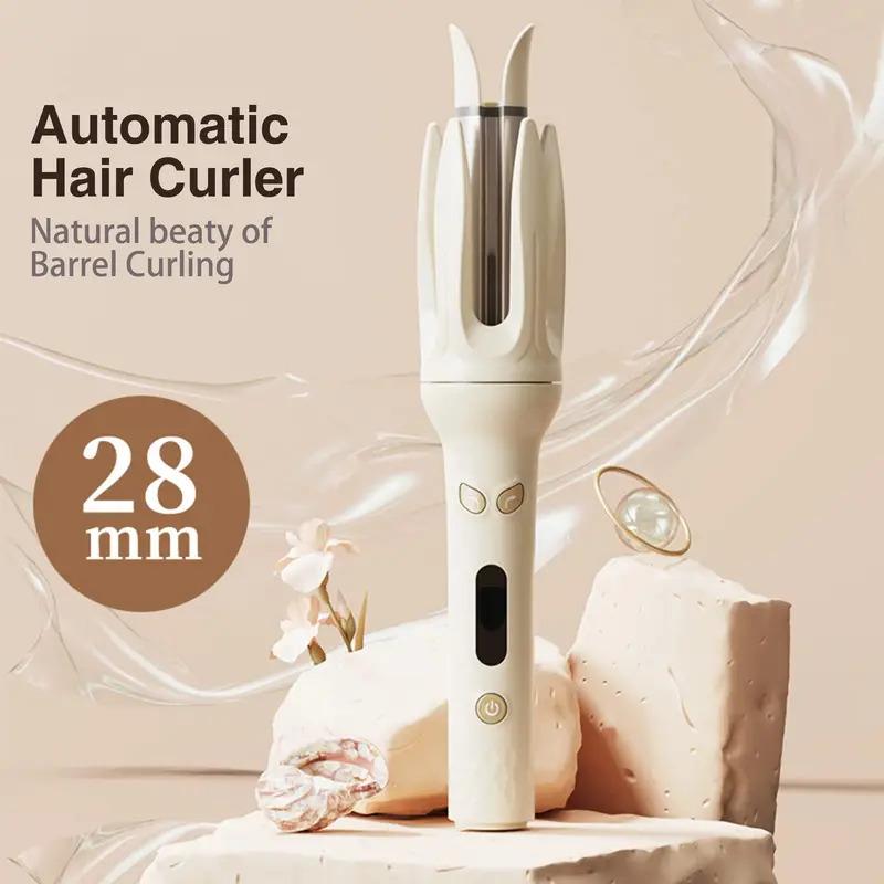 Automatic Hair Curling lron, 28mm Hair CurlerNegative lon Automatic Hair Hair Curl Wand, 4Modes Temperatures Curling lron for Women,Hair Styling Tools for Home, Back To School, HairCurler Plug Comfort automatic curlingbar