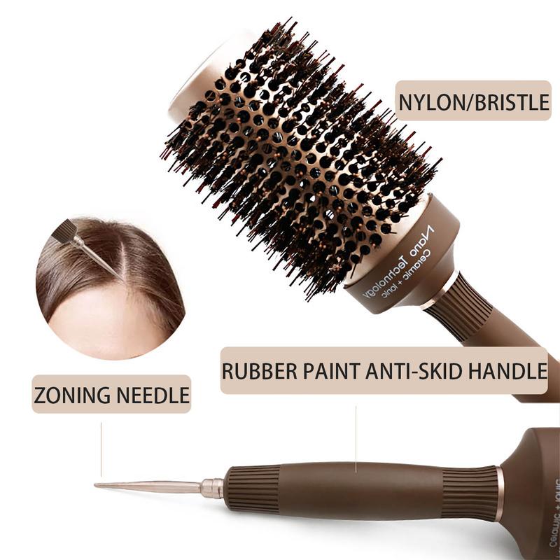 Hair Conducting Air-Shaped Set The Cylindrical Curls Rolled with Aluminum Tube Mane Ceramic Roller Comb