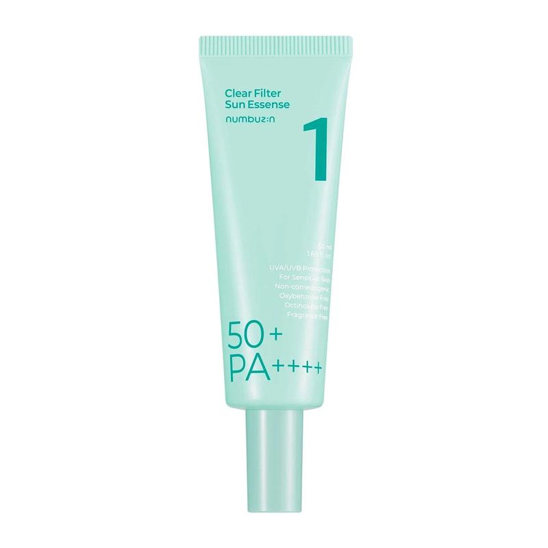 numbuzin - No. 1 Clear Filter Sunscreen SPF 50+ PA++++ (50ml) Facial Skincare Sunscreen, Protector Solar, Moisturizing Sunscreen, Skin Repair Comfort