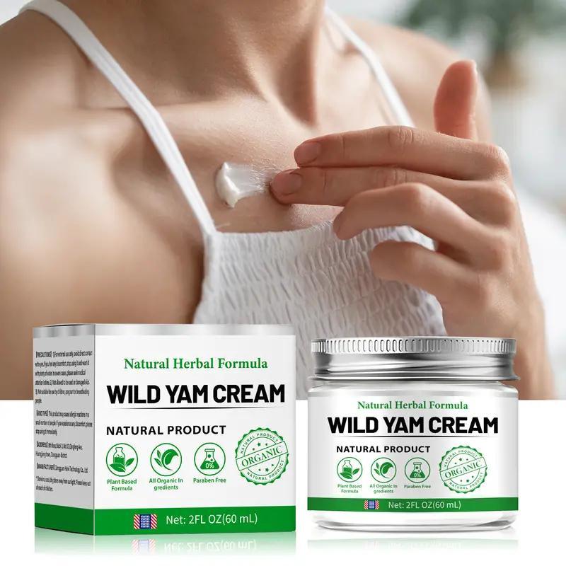 Wild Yam Cream, Deep Moisturizing Body Cream with Green Tea, Sunflower & Olive Oil, Ceramides, Body Skin Care Product for Men & Women