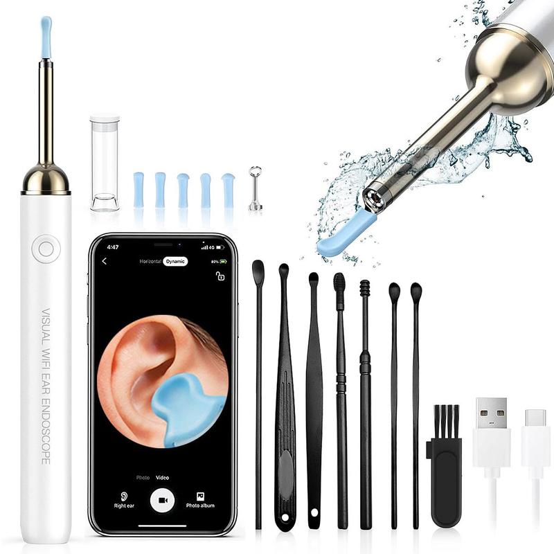 Wireless Visual Ear Pick, 1 Box Ear Cleaner with Camera, Ear Wax Removal Tool with Light, Ear Wax Removal Tool for Tablets and Smartphones