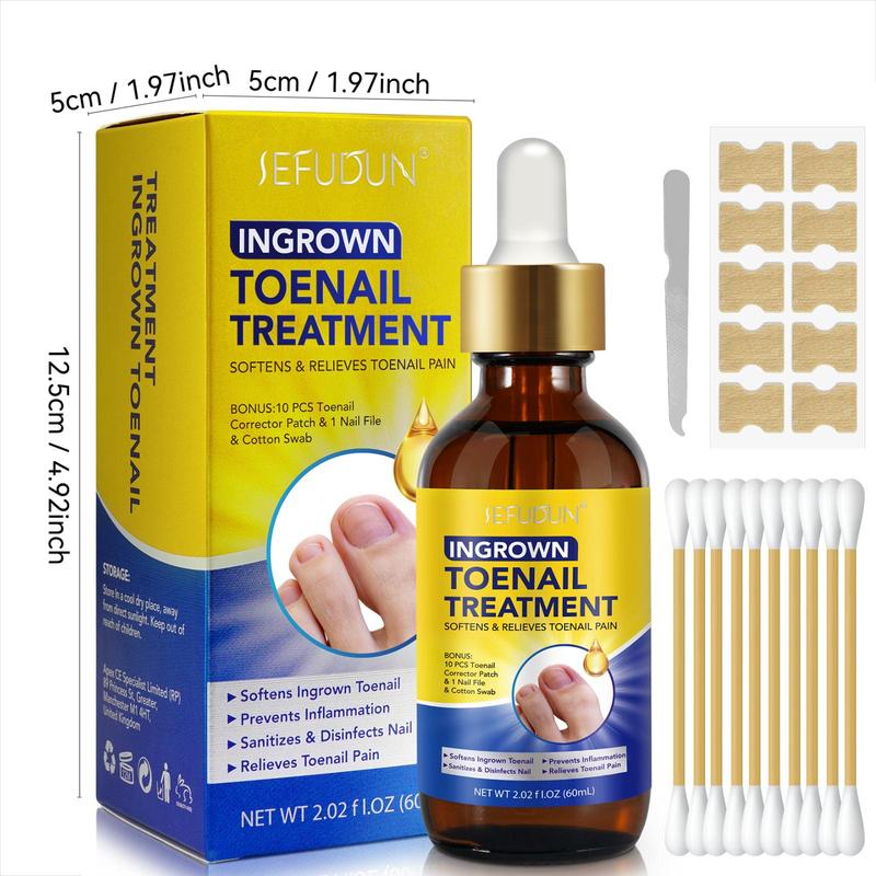 Ingrown Toenail Solution, 1 Set Toenail Correction Tool, Paronychia Care Tool Set, Nail Care Strips, Nail Tool for Women & Men