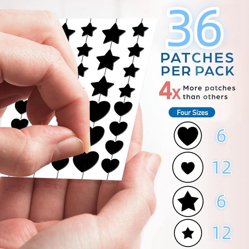 Star & Heart Shaped Hydrocolloid AcnePatch, 432pcs box Easy To Peel OffDesign Acne Cover Sticker, Facial SkinCare Accessories for All Skin Repair