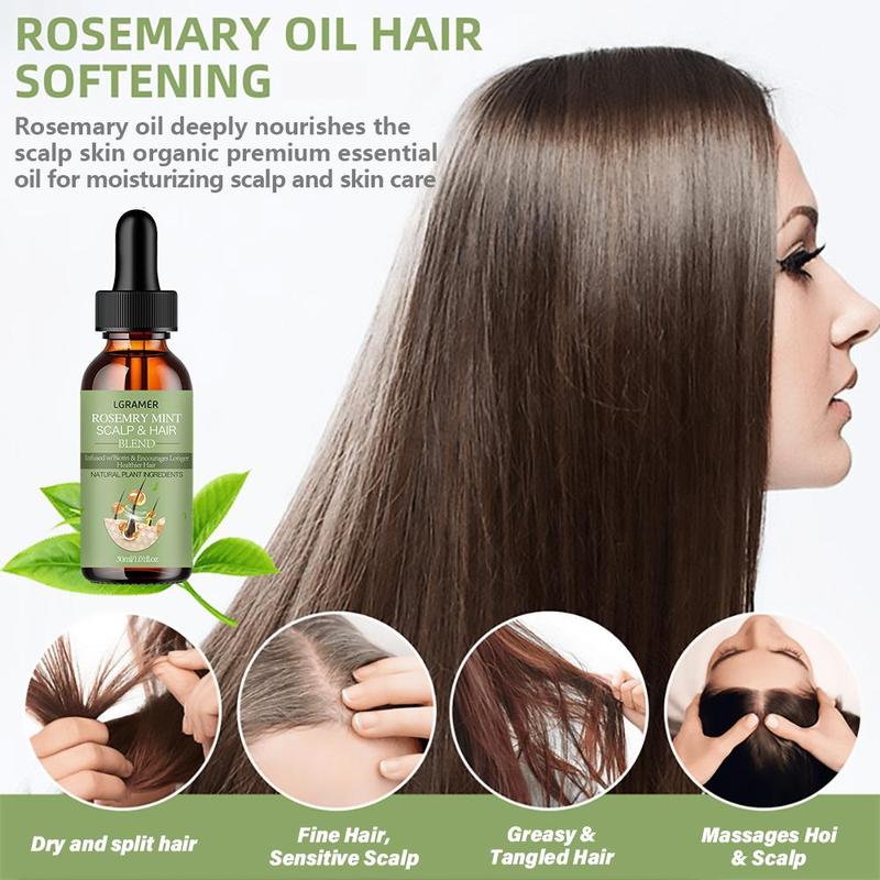 Rosemary Hair Oil, Deep Moisturizing Hair Oil, Hydrating and Softening Hair Oil, Hair Care Product for Women & Men, Hair Care Product for Daily Use