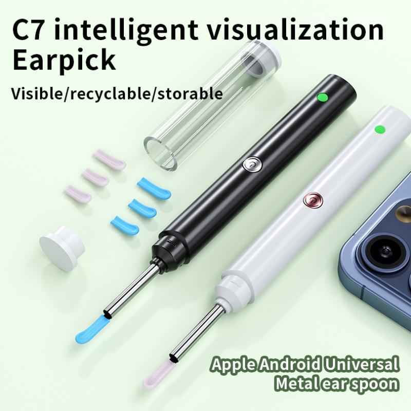 Wireless Visual Earwax Removal Kit, 1 Box Intelligent WiFi Earwax Removal Tool with Light, HD Endoscope Earwax Removal Tool, Ear Cleaning Tool