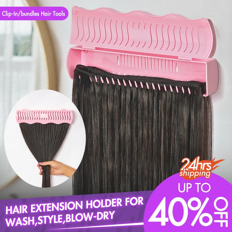 LUVME Hair Extension Holder and Hanger to Hold Clip-In,Tape-In,Bundles,Washing Coloring and Blow-Drying Haircare