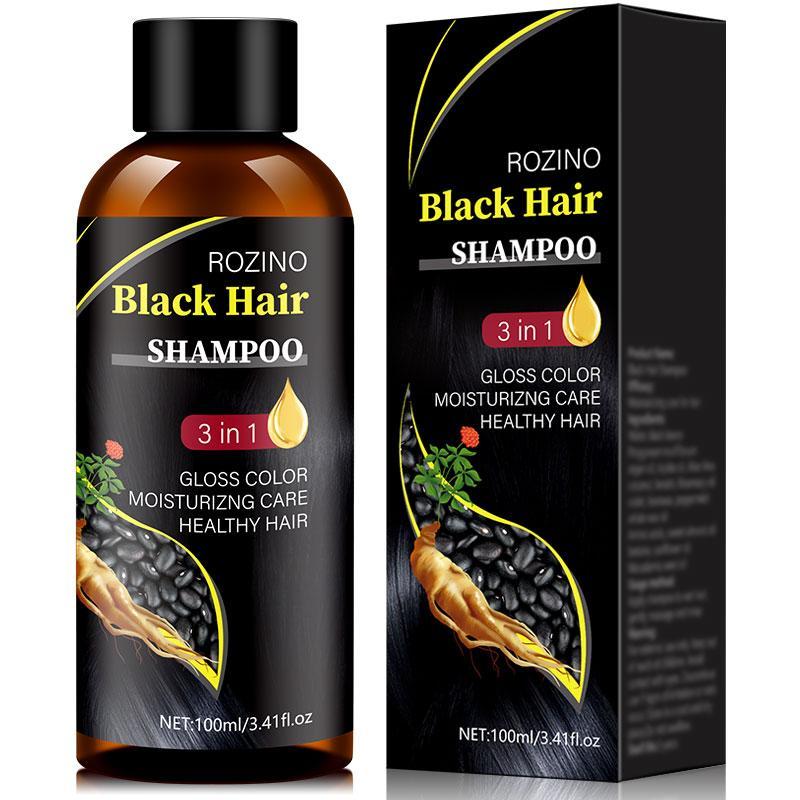 3 In 1 Black Hair Shampoo, 100ml Moisturizing Hair Care Shampoo, Hair Care & Styling Product for Men