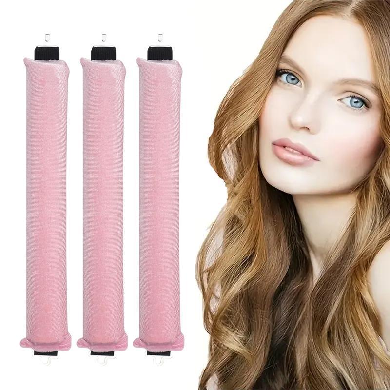 Professional Solid Color Hair Curler, 3 Counts set Elastic Hair Curler for Women, Hair Styling Tools for Home & Salon Use, Christmas Gift