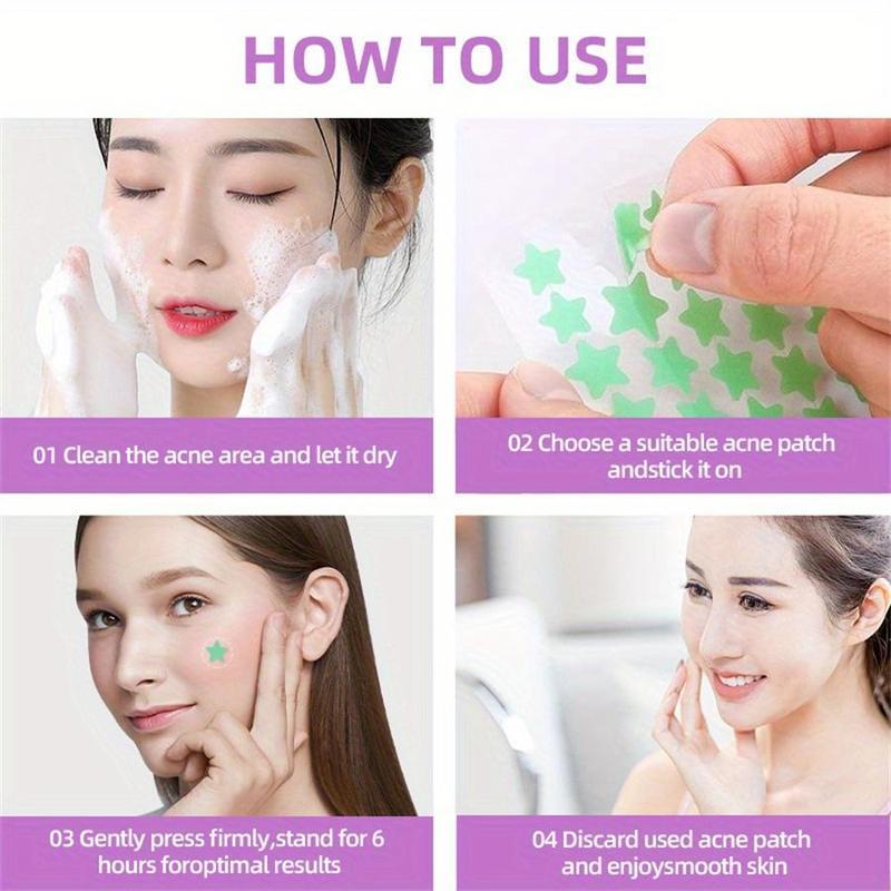 Star & Heart Shaped Hydrocolloid AcnePatch, 432pcs box Easy To Peel OffDesign Acne Cover Sticker, Facial SkinCare Accessories for All Skin Repair