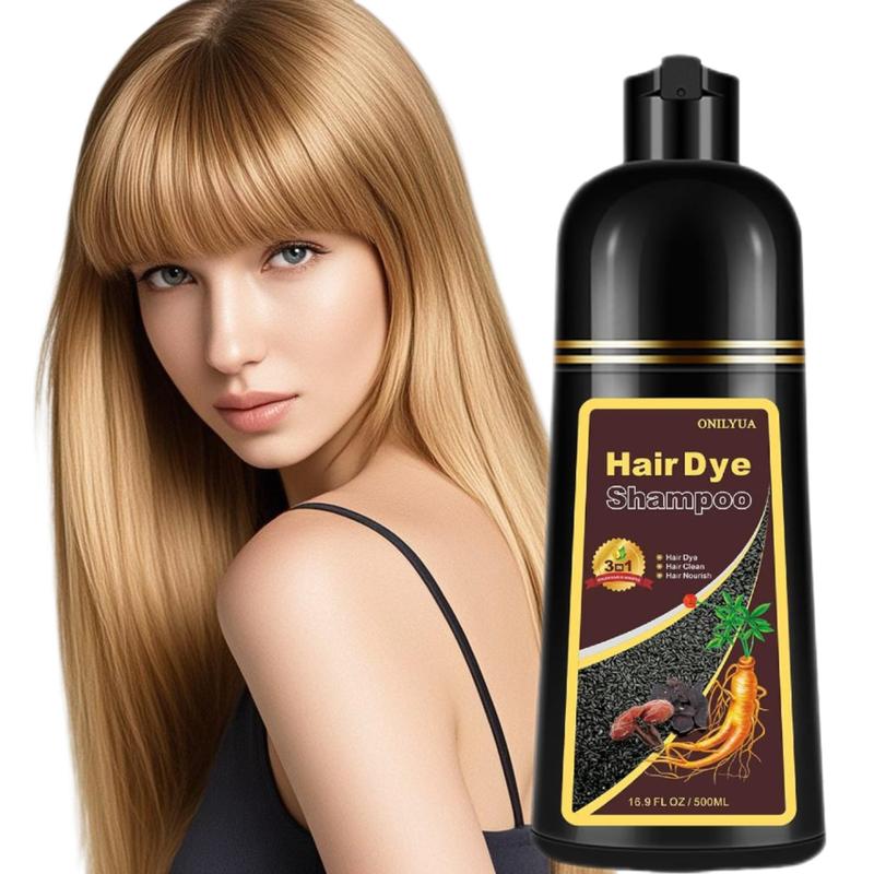 Unisex Blonde and Brown Hair Dye Shampoo for Women and Men - 3-in-1 Instant Color, Long-Lasting, Easy to Use for All Hair Types,Haircare