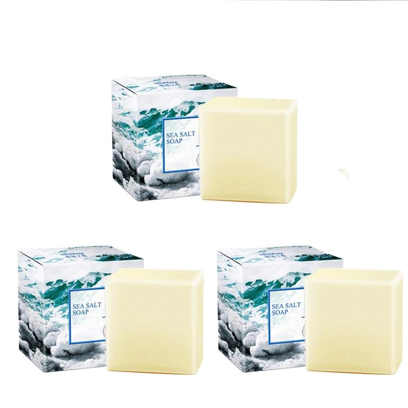 Sea Salt Soap, 1 Count 3 Counts Moisturizing Facial Soap, Deep Cleansing Facial Soap, Oil Control Refreshing Facial Soap, Facial Skin Care Product