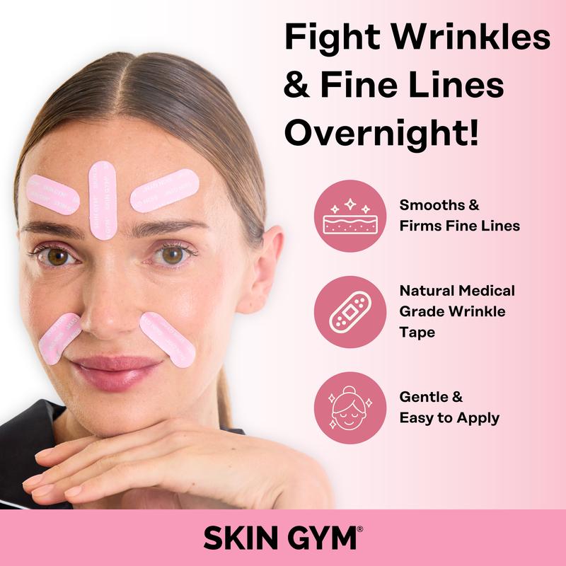 Skin Gym Face Tape for Smoothing and Wrinkle Reduction 128pack Skincare Facial face lift