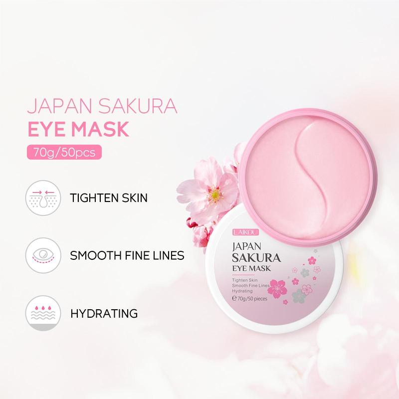 Sakura Skincare Set (16pcs set), Sakura Eye Mask, Serum, Cream, Lip Mask, Sleeping Mask, Mud Mask, Moisturizing Skin Care Kit for Women