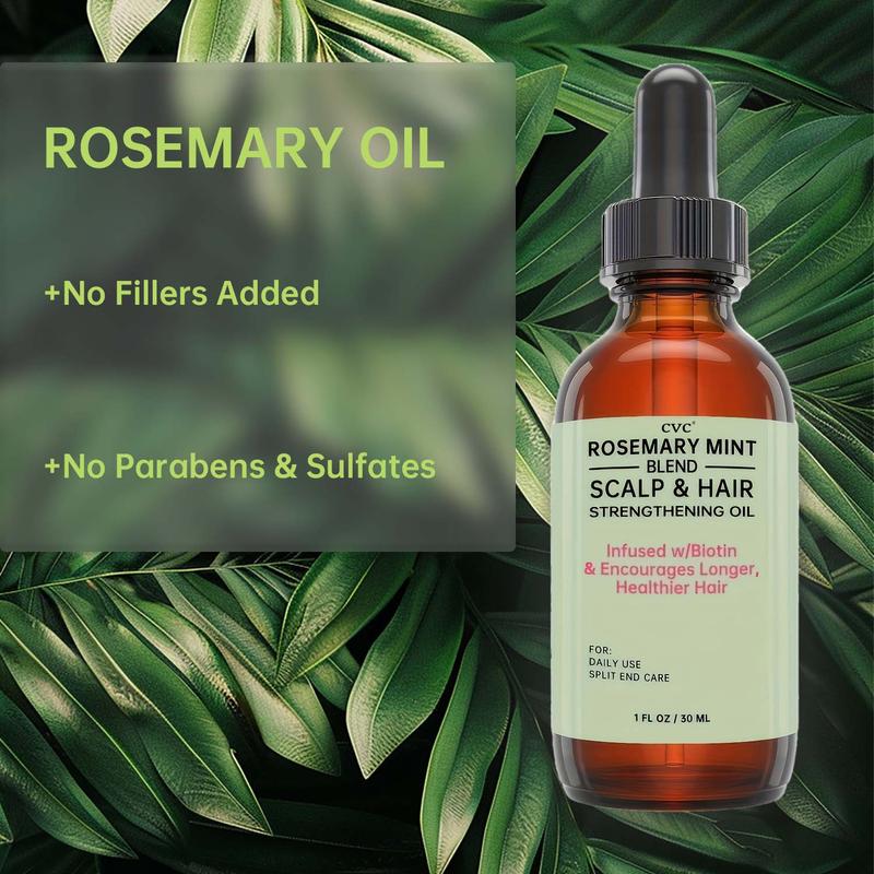 CVC Rosemary Mint Scalp & Haircare Oil - Organic, Natural Blend for Hair Growth, Reducing Hair Loss & Promoting Healthy Scalp - Non-Greasy Formula