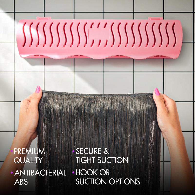 LUVME Hair Extension Holder and Hanger to Hold Clip-In,Tape-In,Bundles,Washing Coloring and Blow-Drying Haircare