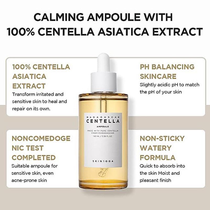 [SKIN1004] Madagascar Centella Ampoule 55ml, Signature Ampoule, Watery texture and Non-sticky, Soothing, Caming, Korean Skin Care, Viral  Madagascar Centella Ampoule