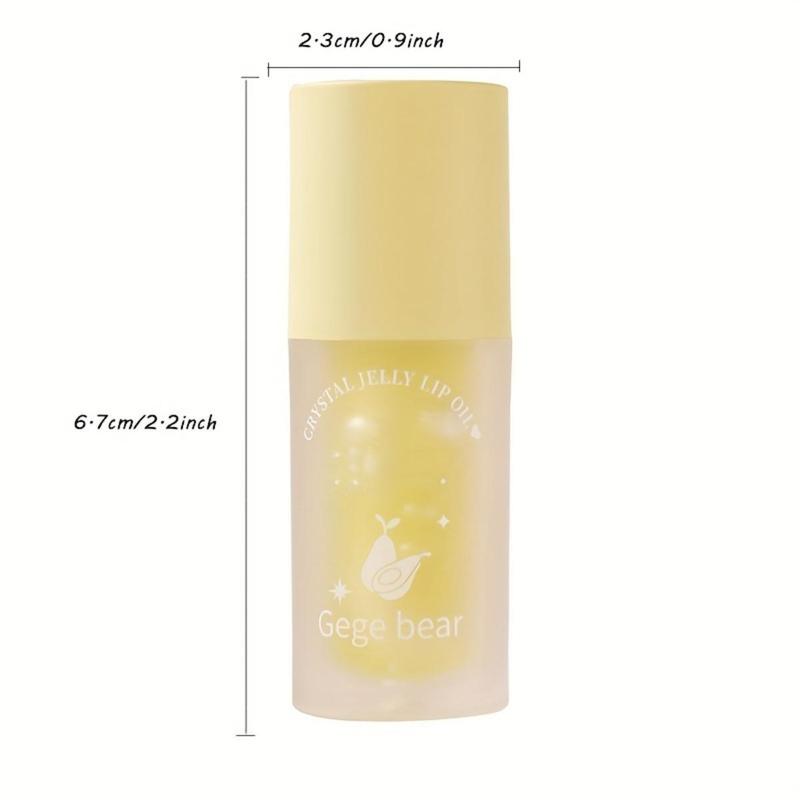 Peach Flavor Crystal Jelly Lip Oil - Hydrating Plumping Gloss that Reduces Lip Lines and Enhances Shine