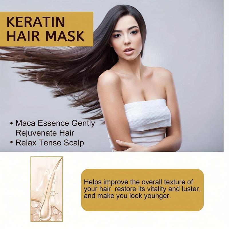 Keratin Hair Mask, Hair Care & Styling Product for Dry & Damaged Hair, Moisturizing Hair Care Product for Women & Men